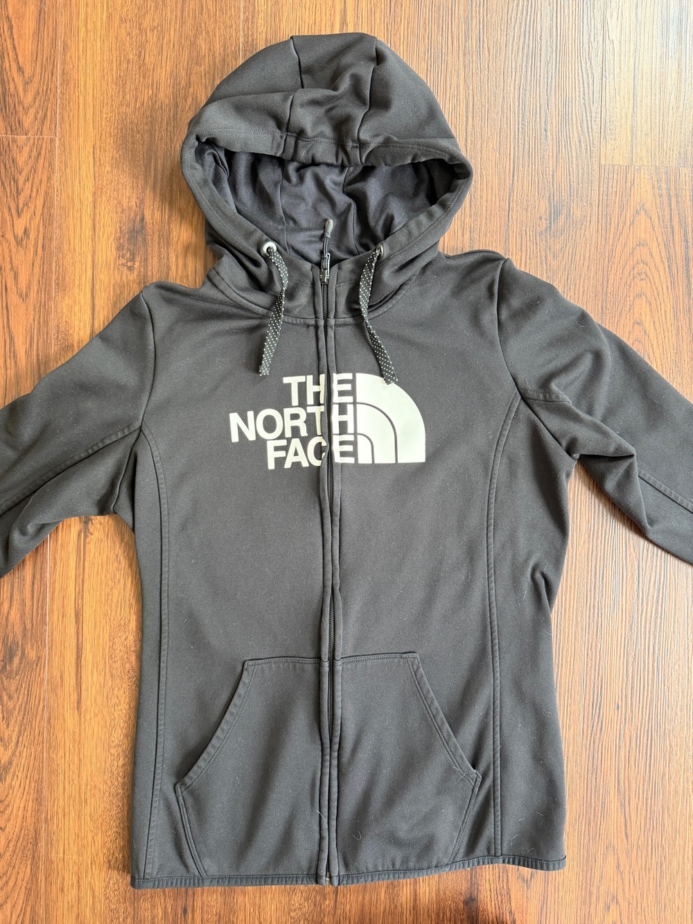 The North Face Black Zip-Up Hoodie with Front Logo